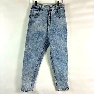 Vintage 80s zipper ankle jesns 8 high rise acid wash 27 stretch  Pure Jeanswear